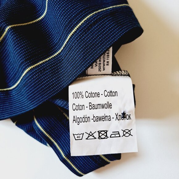 NEW Men's Montechiaro Blue Yellow Polo Shirt Size 50 / M - Picture 11 of 13